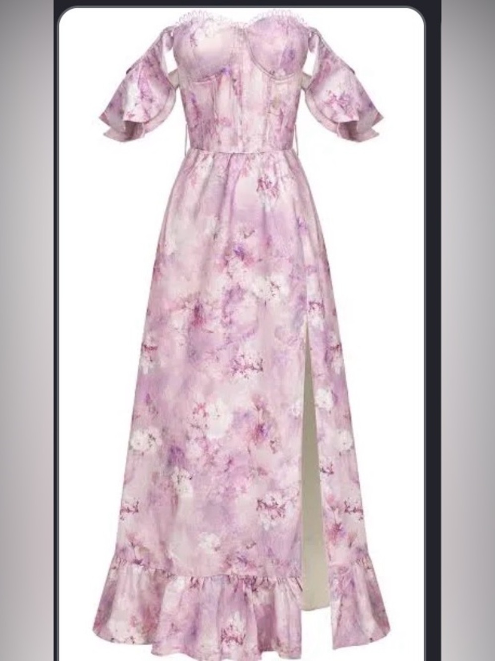 NWT Viera Floral Strappy Maxi Dress in Lavender